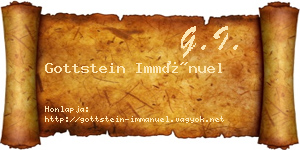 Gottstein Immánuel névjegykártya
